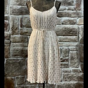 NWOT Express- Metallic Pleated Mini Dress, Size M